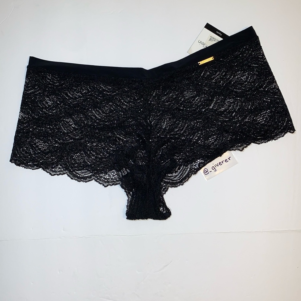 NWT Large Calvin Klein Black Lace Hipster